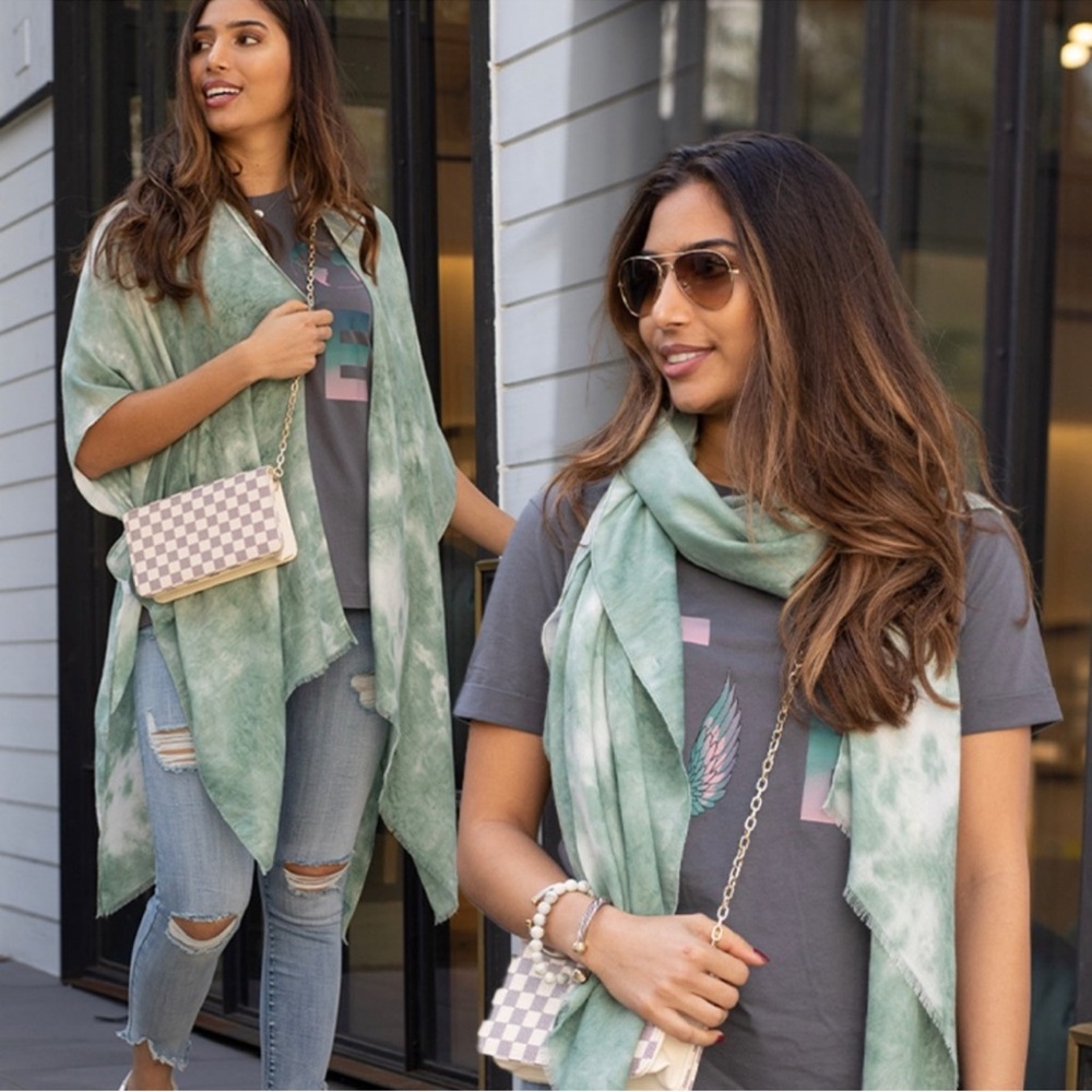 Grace & Lace Mint Green Shawl Cover Up